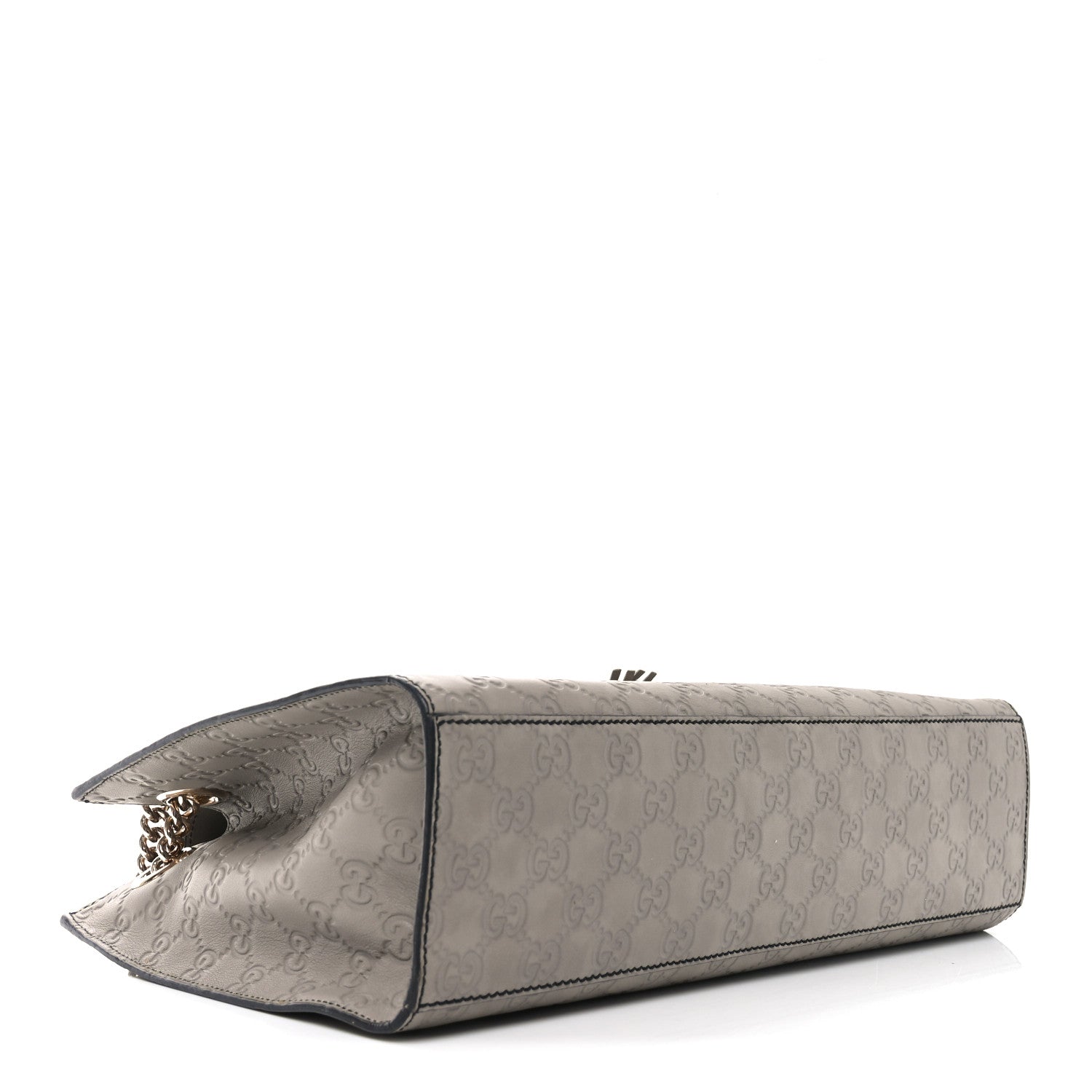 Soft Guccissima Large Emily Chain Shoulder Bag Storm Grey