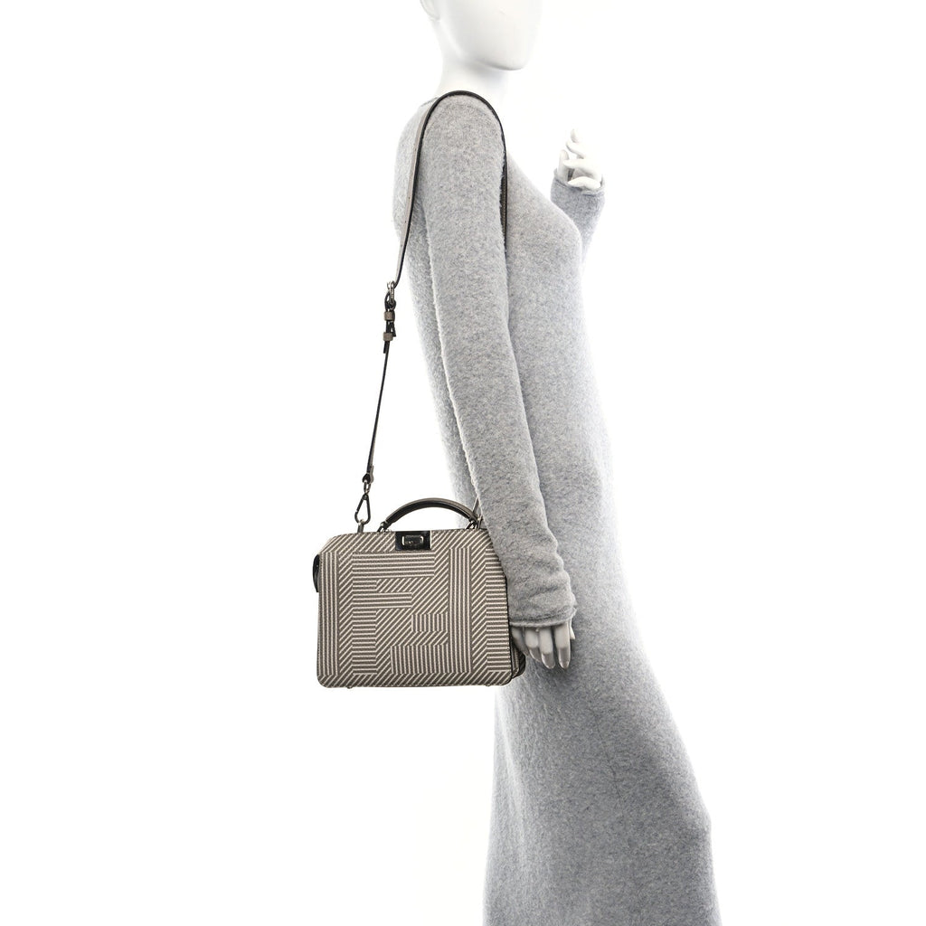 Cuoio Romano Striped Macro FF Bicolor Mini Peekaboo I SEE U Satchel Ghianda