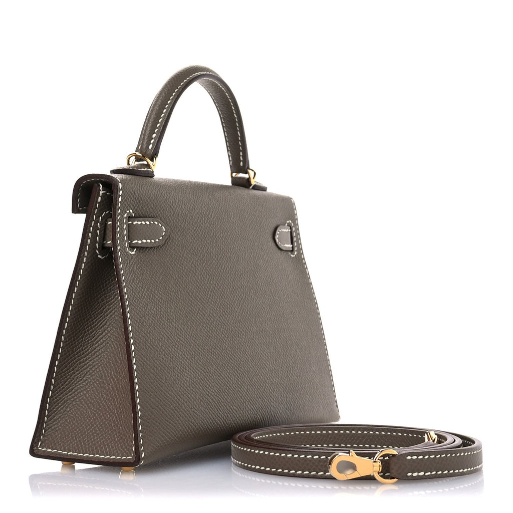 Epsom Mini Kelly Sellier 20 Etoupe