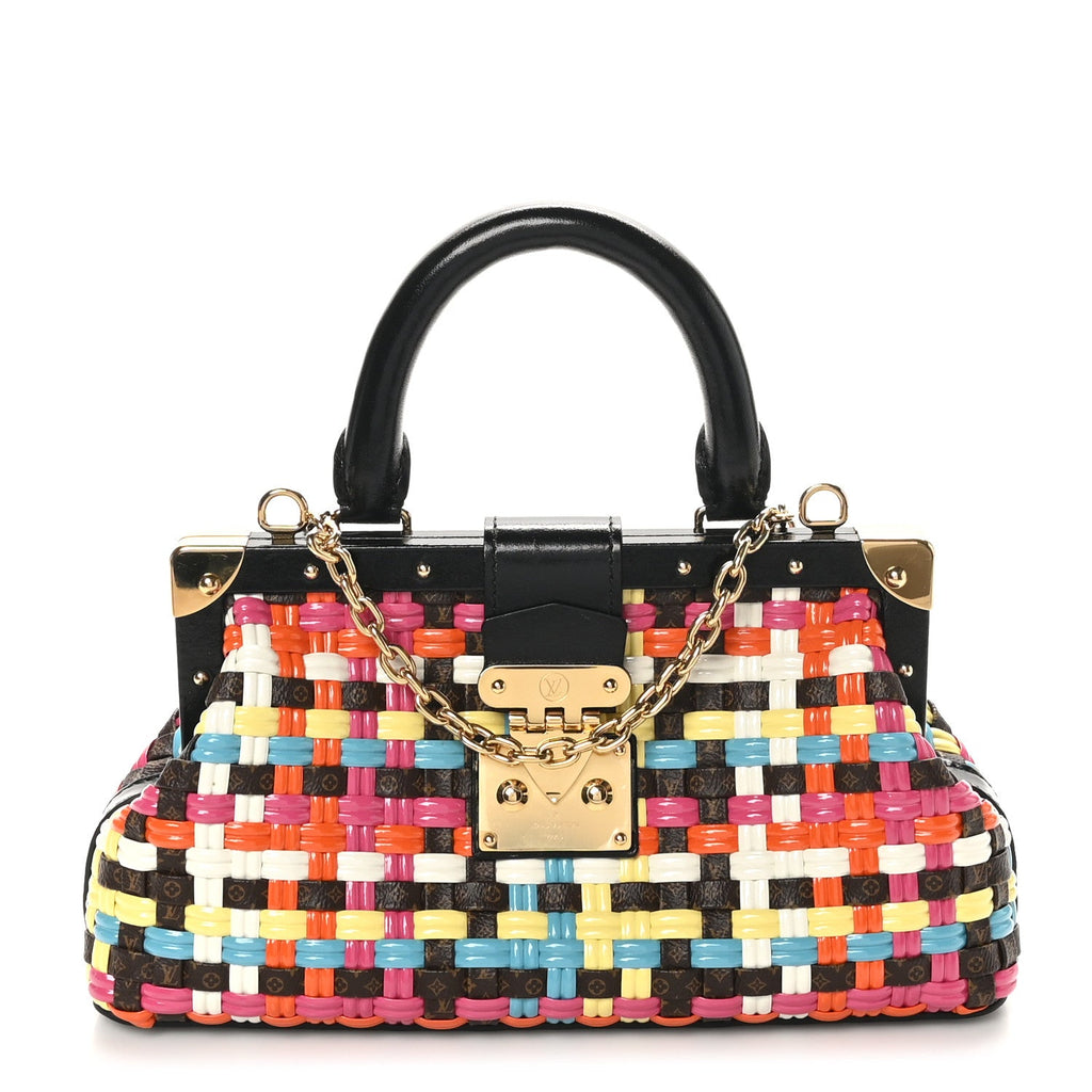 Calfskin Monogram Guinguette LV Cafe Clutch  Multicolor