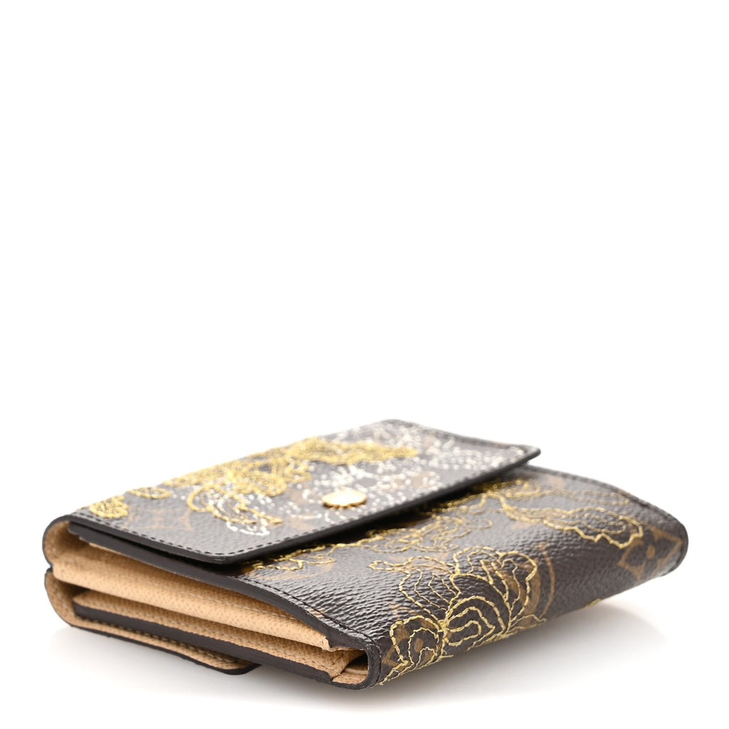 Monogram Dentelle Elise Wallet Gold