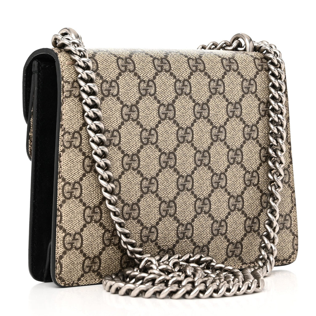 GG Supreme Monogram Mini Dionysus Shoulder Bag Black