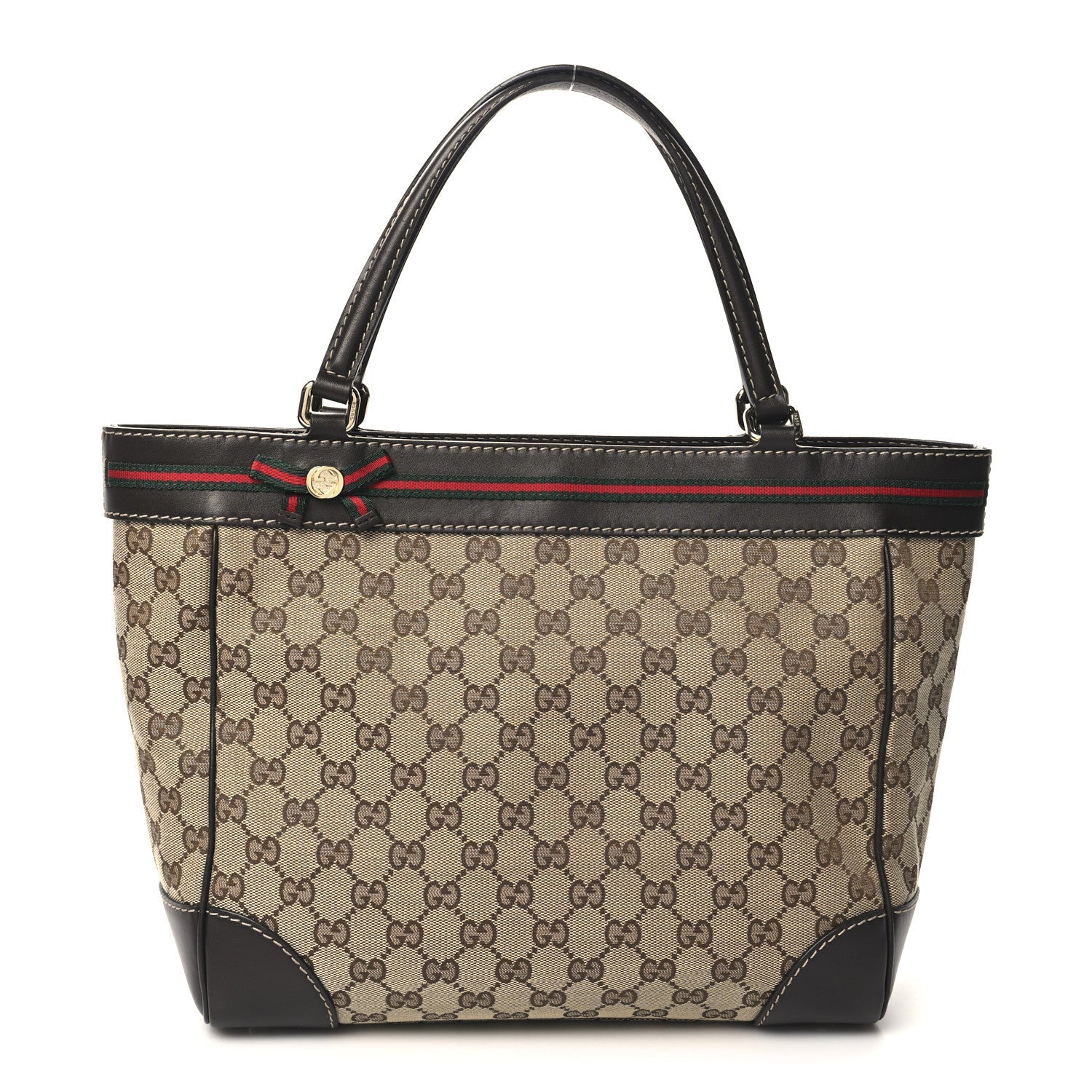 Monogram Web Medium Mayfair Tote Dark Brown