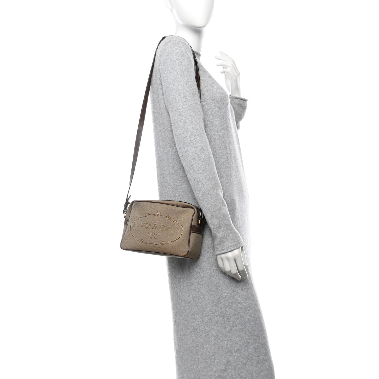 Jacquard Logo Camera Bag Corda Bruciato