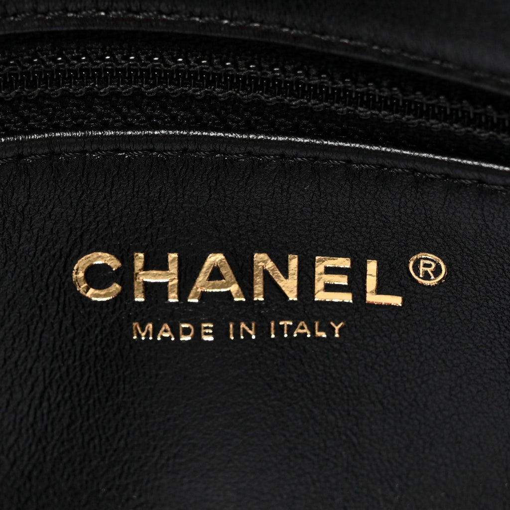 Lambskin Quilted On And On Small Chain Flap Black