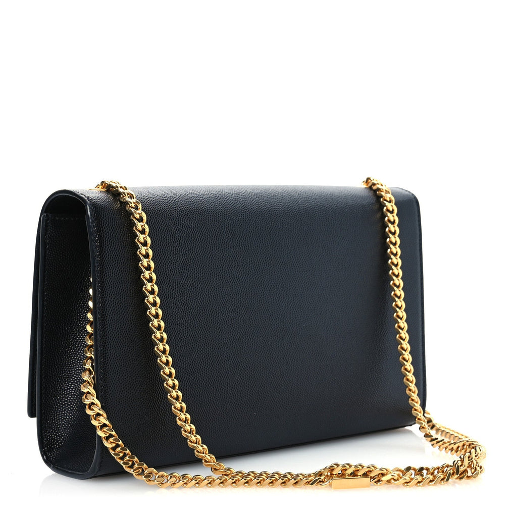 Grain De Poudre Medium Classic Monogram Kate Satchel Black