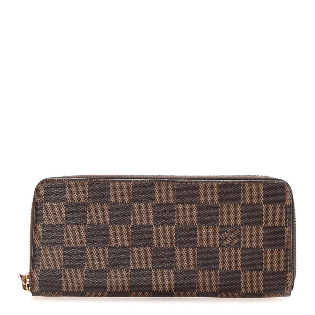 Damier Ebene Clemence Wallet Cherry