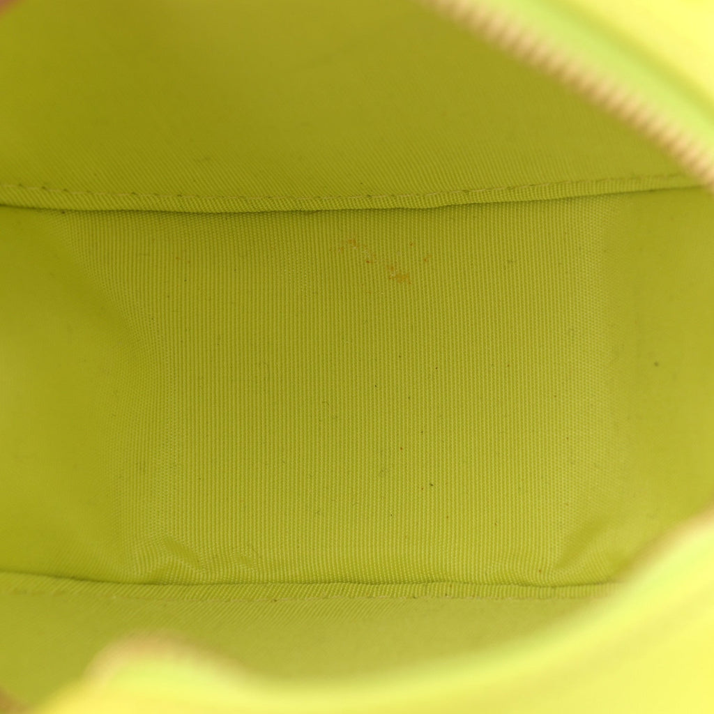 Lambskin Quilted Chanel 19 Round Clutch With Chain Yellow