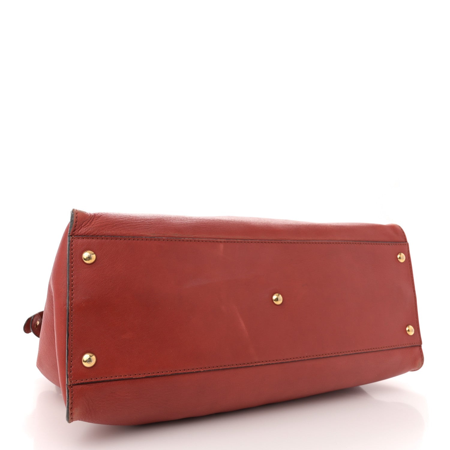 Vitello Suede Large Peekaboo Iconic Satchel Terra di Siena