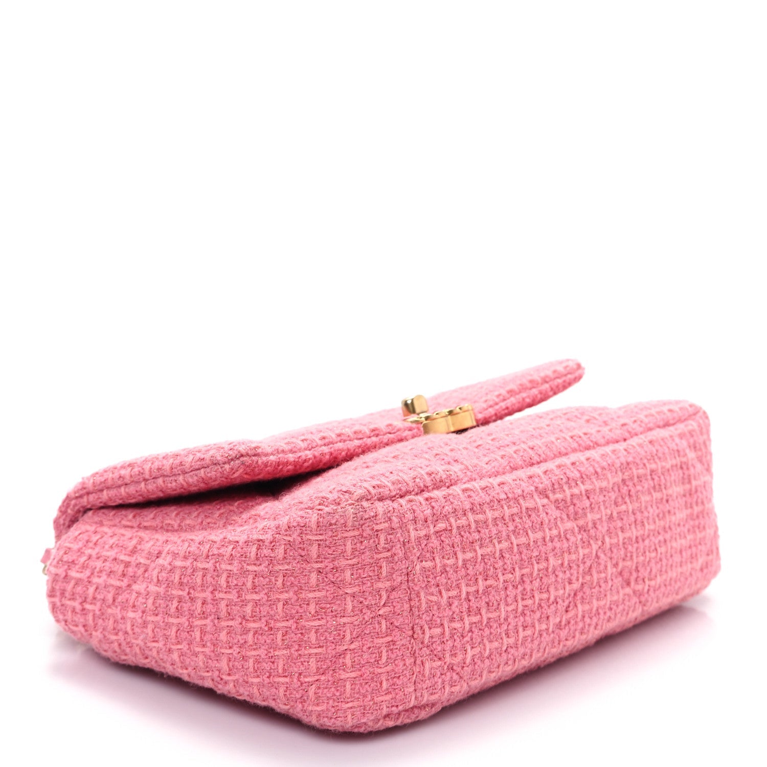 Metallic Tweed Quilted Medium Chanel 19 Flap Pink