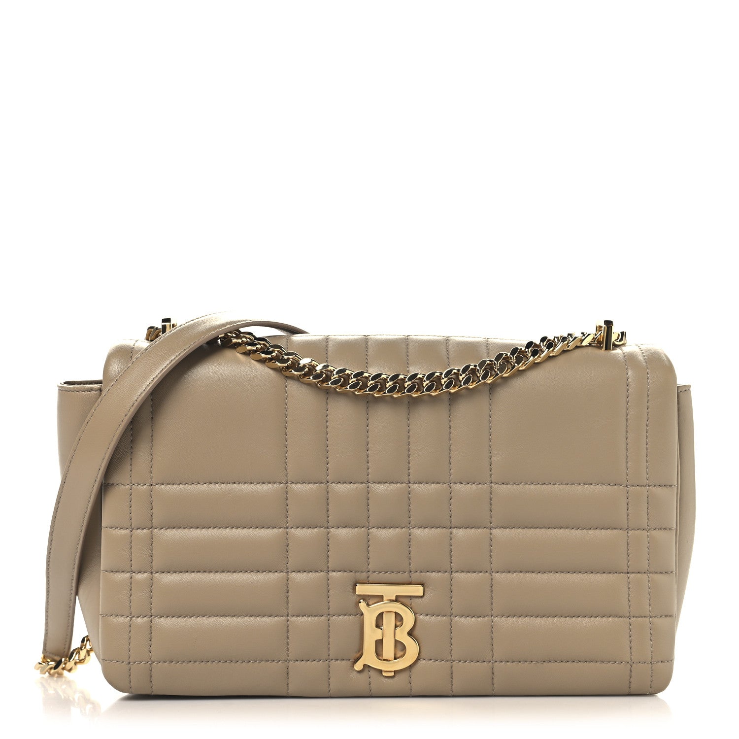 Lambskin Quilted Medium Lola Bag Oat Beige