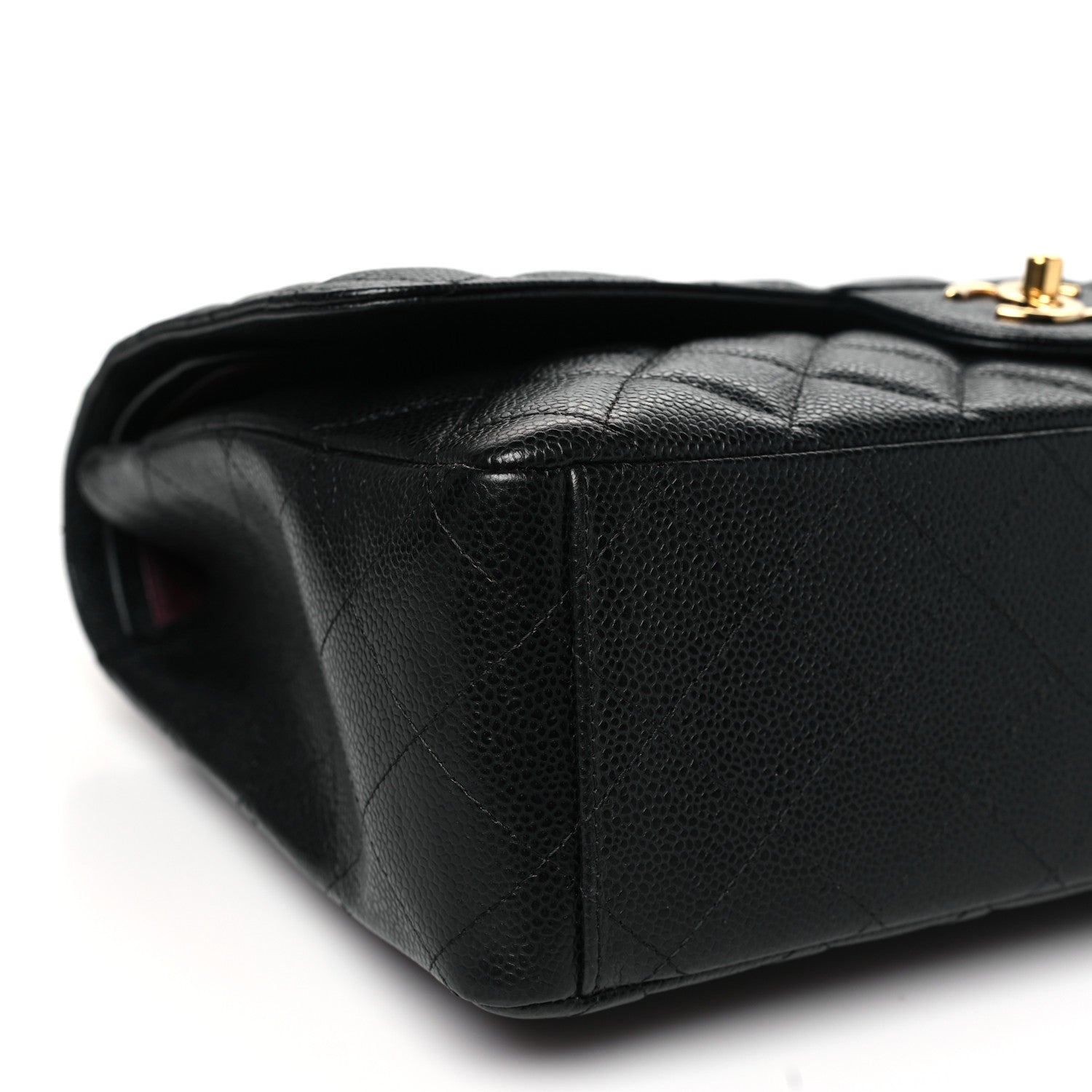 Caviar Quilted Maxi Double Flap Black