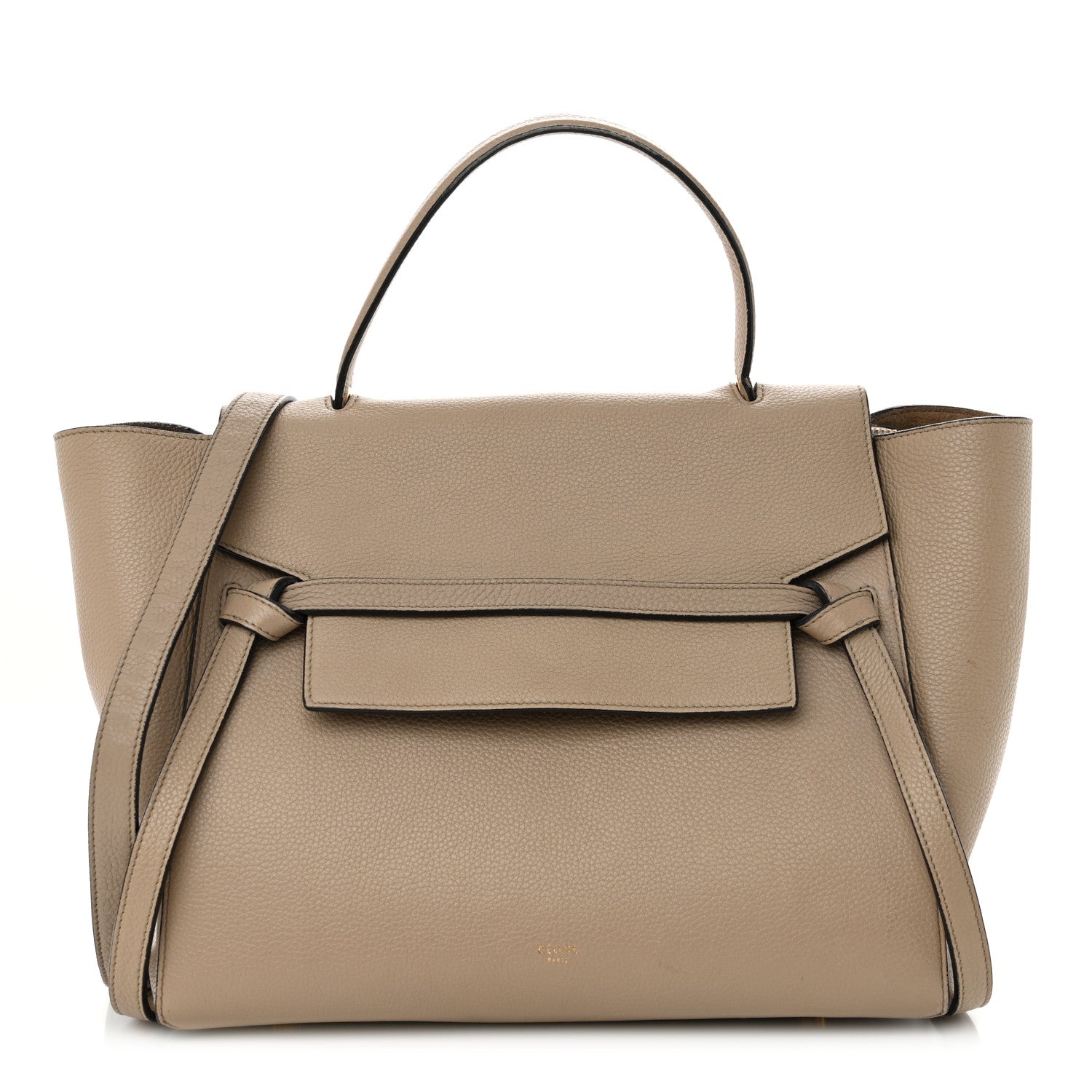 Grained Calfskin Mini Belt Bag Light Taupe
