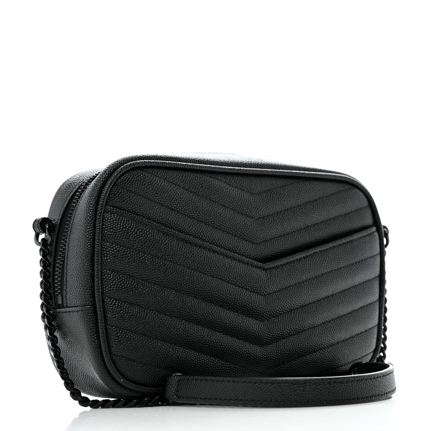 Grain De Poudre Matelasse Monochrome Monogram Mini Lou Camera Bag Black