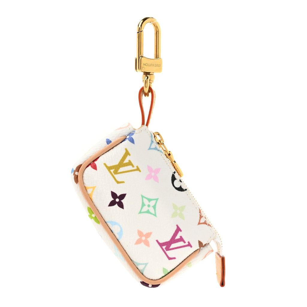 LV x TM Monogram Multicolor Micro Pochette White