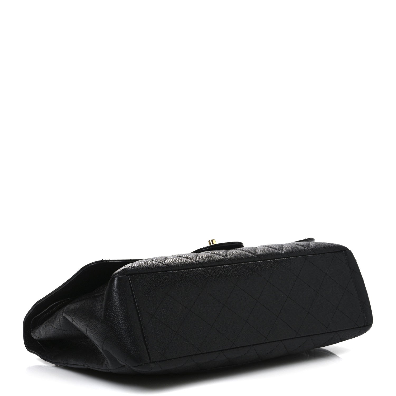 Caviar Quilted Maxi Double Flap Black