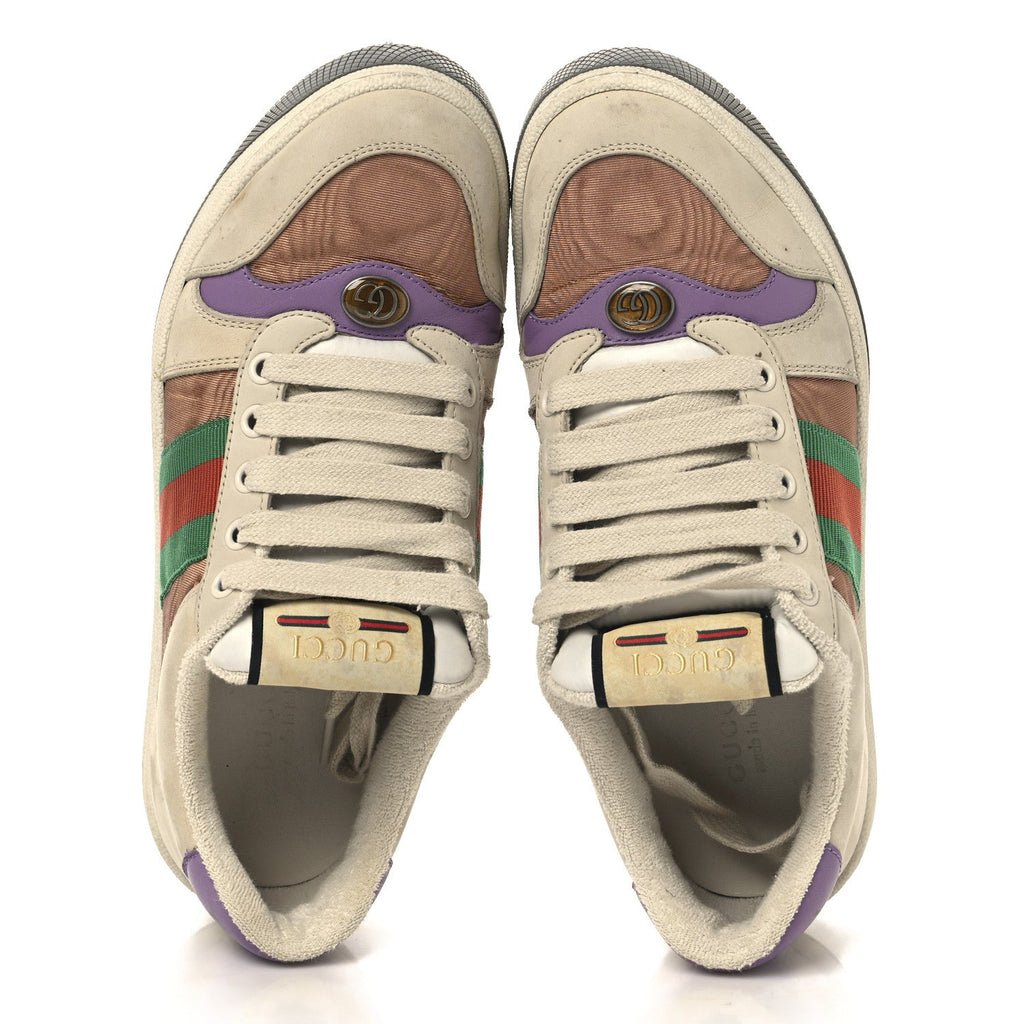Moire Fabric Nubuck Web Womens Screener Sneakers 37 Cinnamon Dusty Milk New Lavender