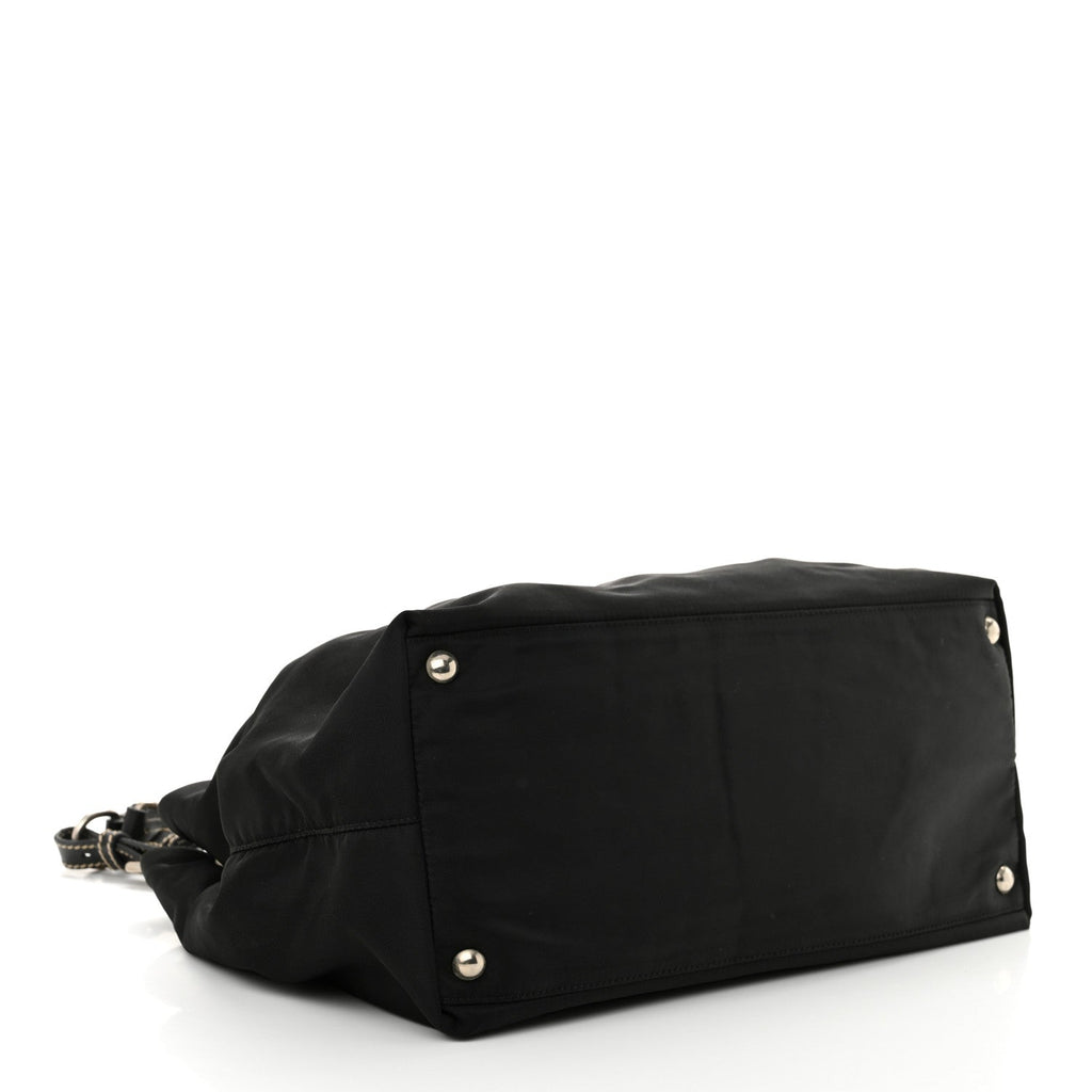 Tessuto Nylon Saffiano Tote Black