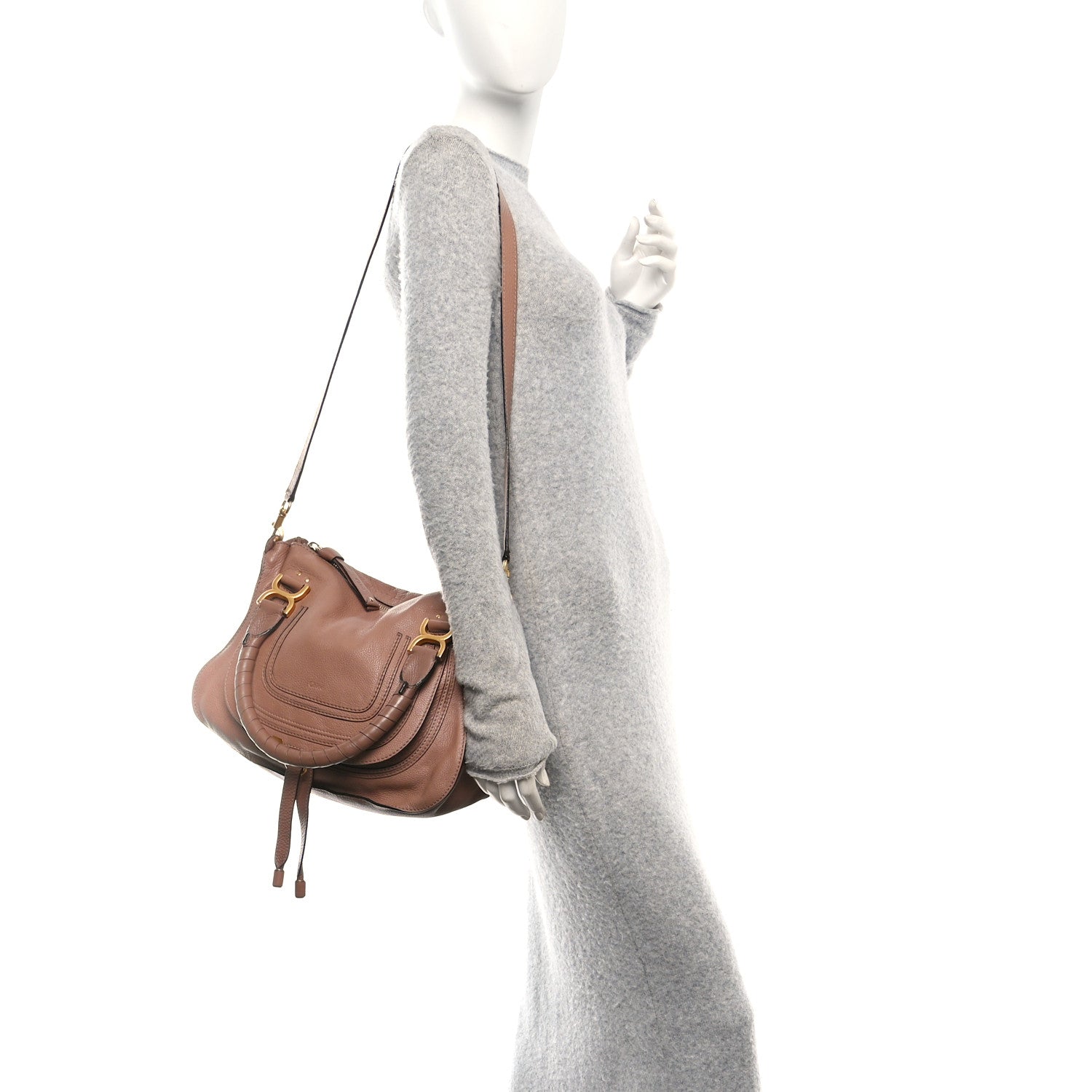 Calfskin Medium Marcie Satchel  Anemone Pink