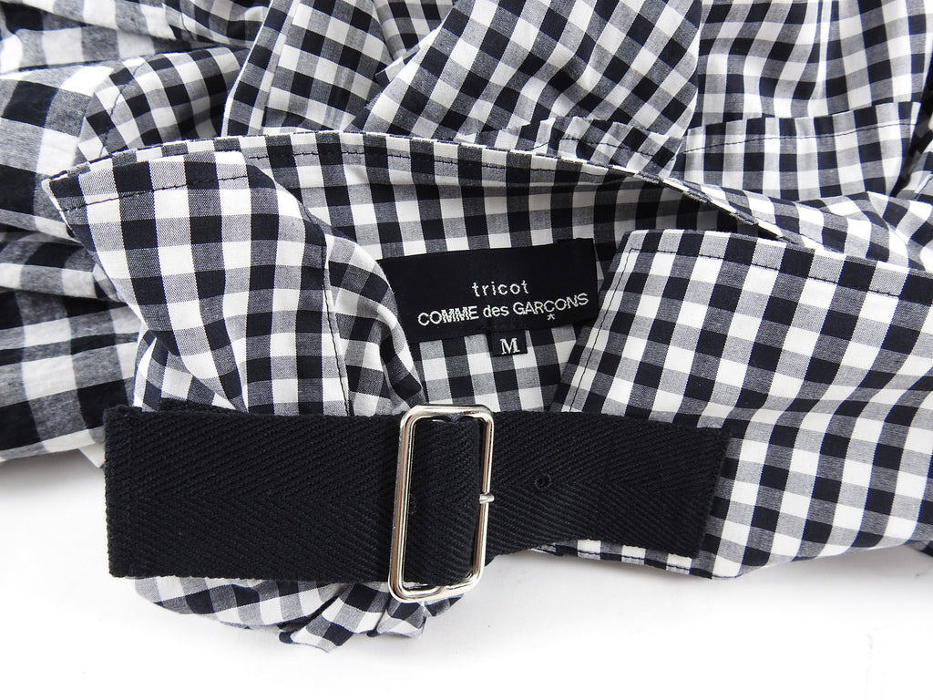 Comme des Garcons Tricot Gingham Check Ruffle Wrap Skirt - M / 6/8