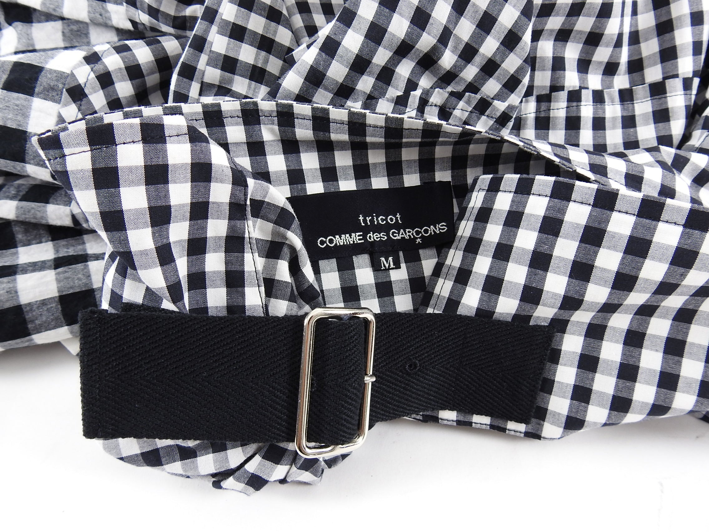 Comme des Garcons Tricot Gingham Check Ruffle Wrap Skirt - M / 6/8