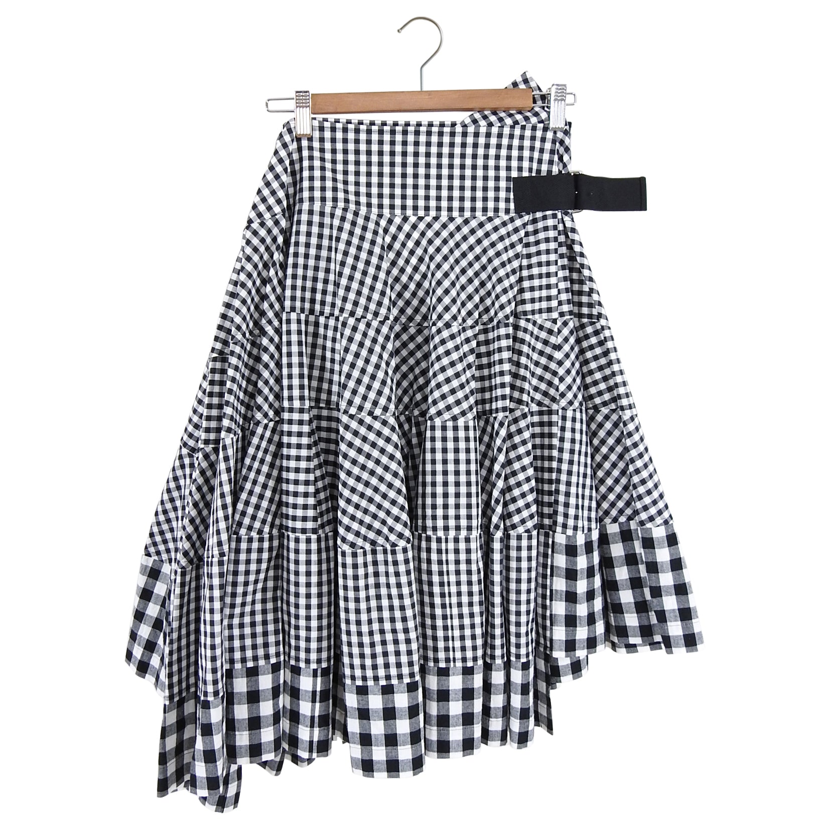 Comme des Garcons Tricot Gingham Check Ruffle Wrap Skirt - M / 6/8