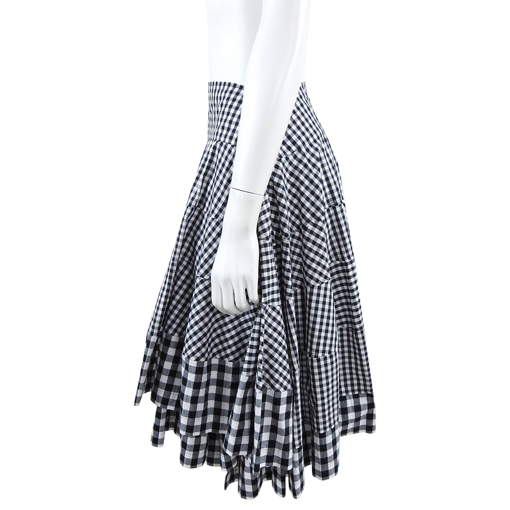 Comme des Garcons Tricot Gingham Check Ruffle Wrap Skirt - M / 6/8