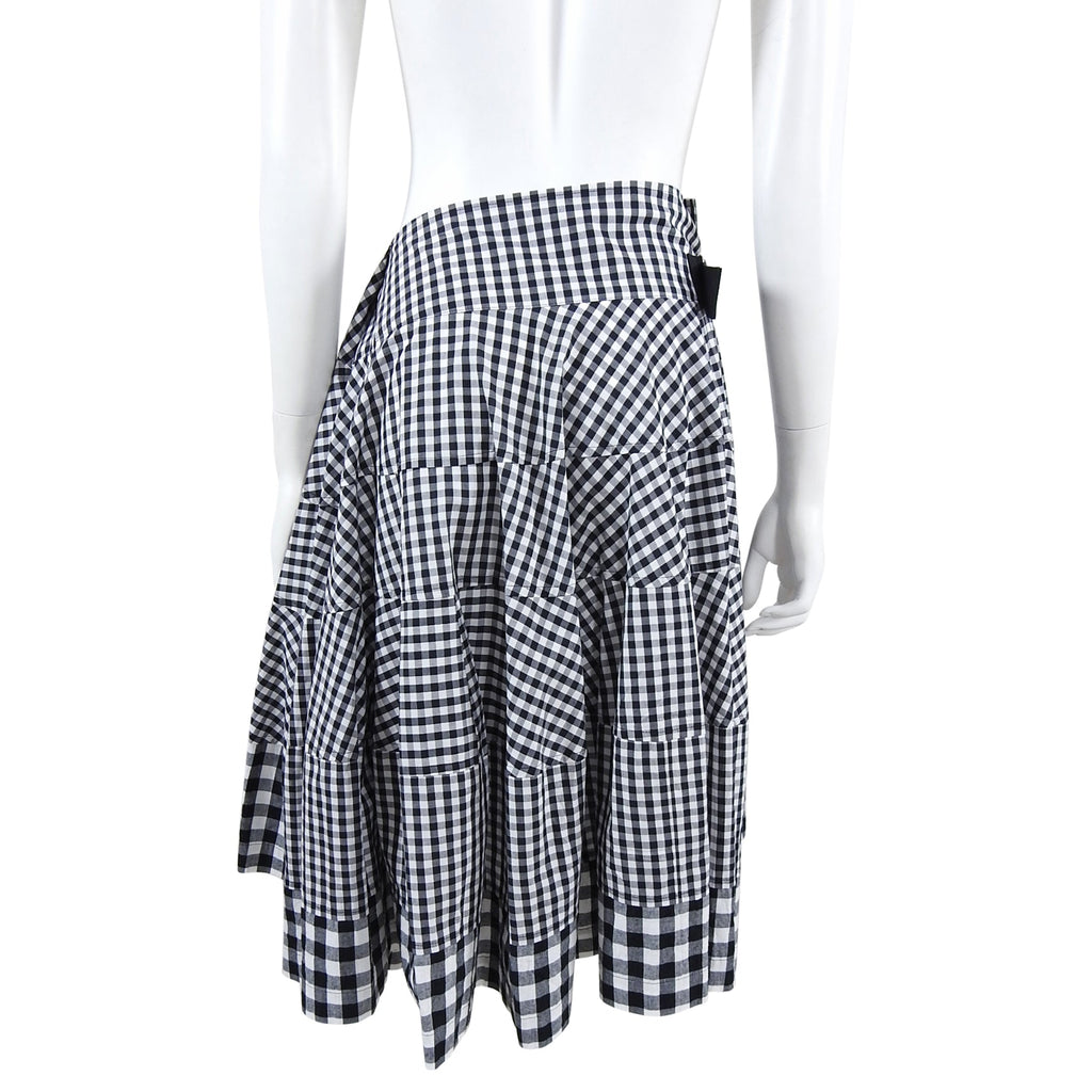 Comme des Garcons Tricot Gingham Check Ruffle Wrap Skirt - M / 6/8