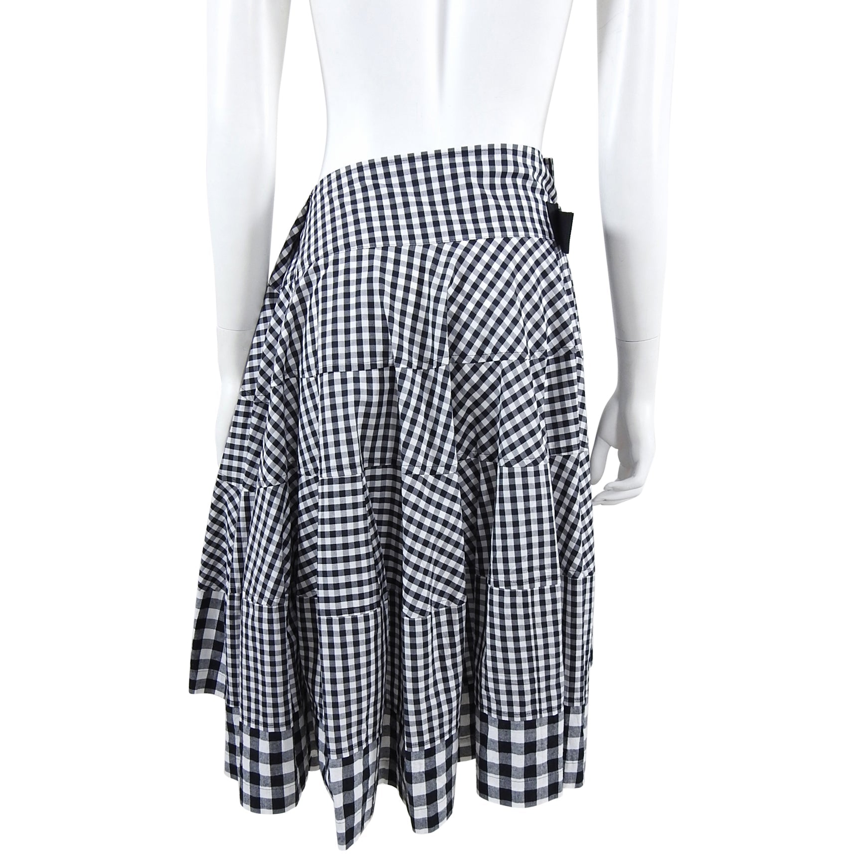 Comme des Garcons Tricot Gingham Check Ruffle Wrap Skirt - M / 6/8