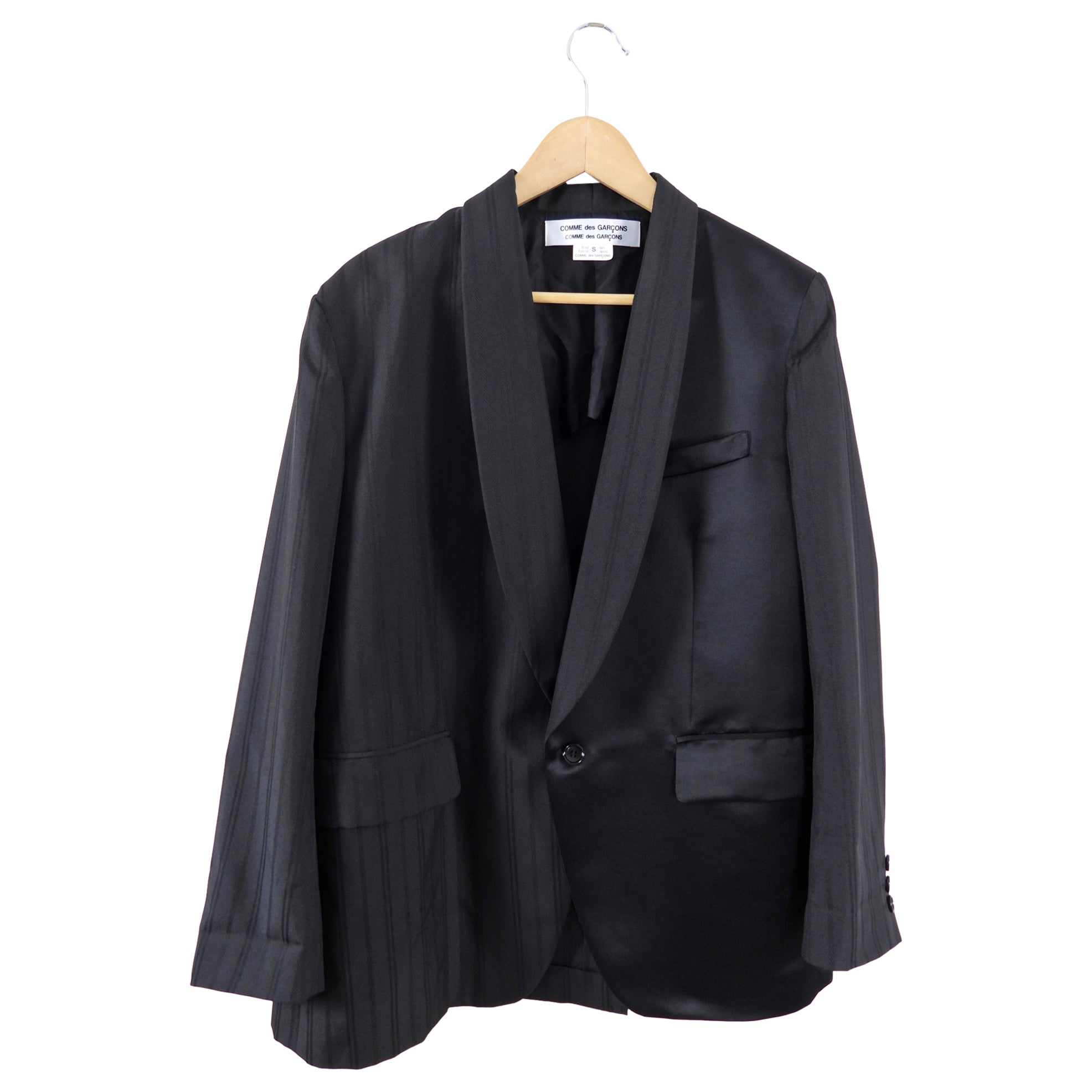 Comme des Garcons Black Split Tuxedo Oversized Blazer - S/M