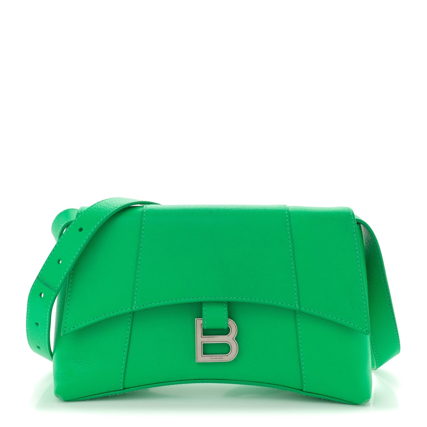 Grained Calfskin XS Downtown Shoulder Bag Vivid Green