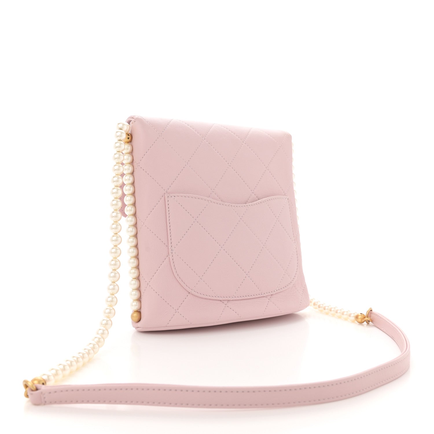 Calfskin Quilted Pearl Small About Pearls Hobo Bag Light Pink