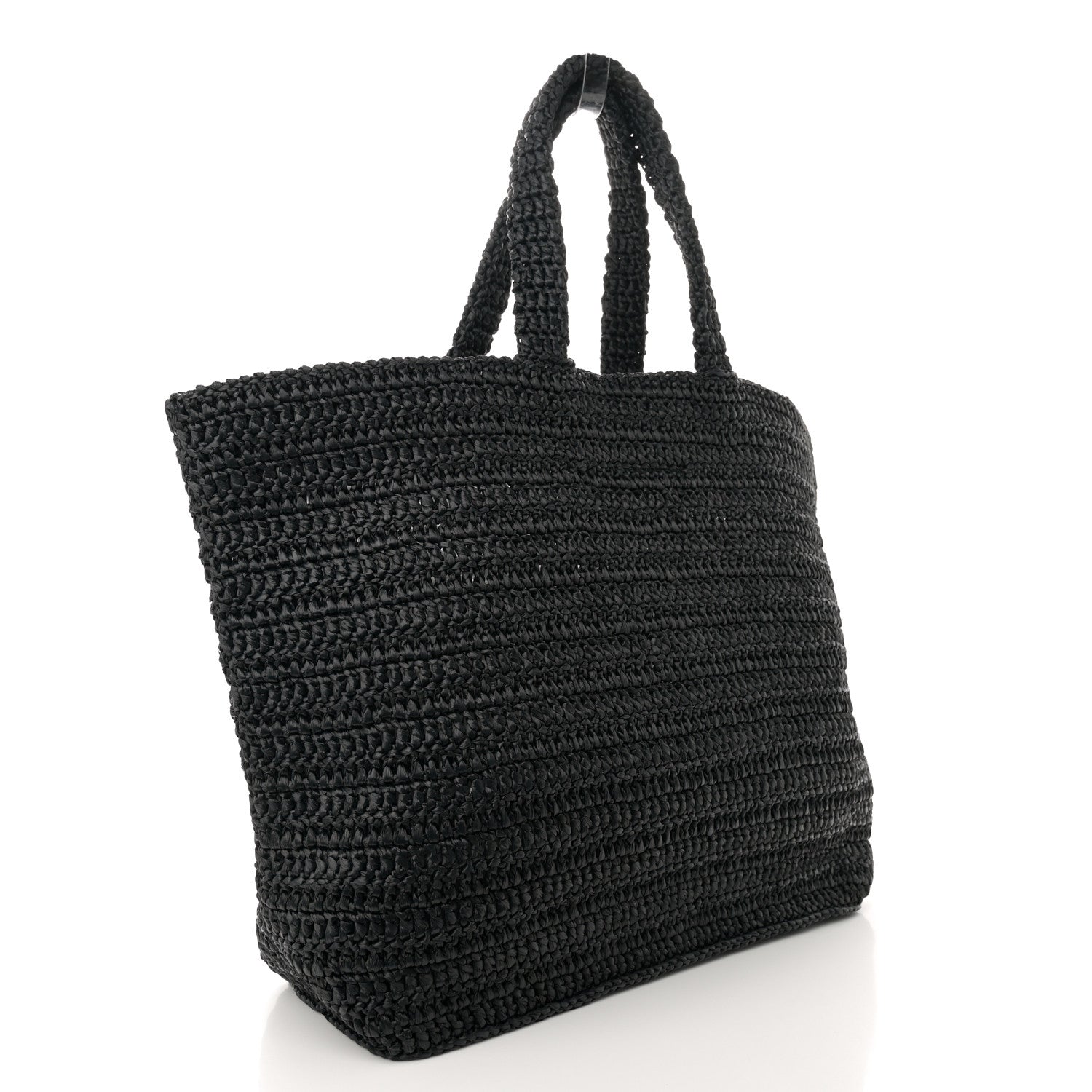 Raffia Rive Gauche Tote Black
