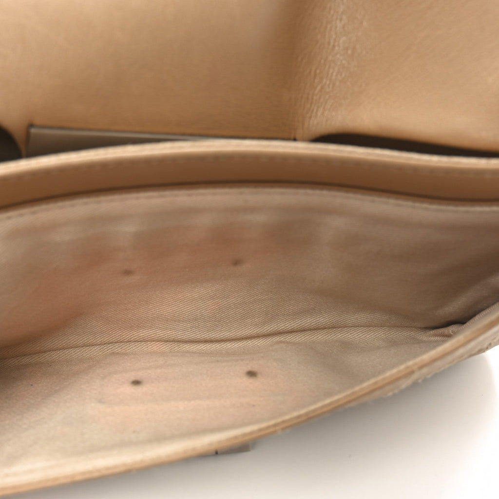Calfskin Square Stitched Mademoiselle Shoulder Bag Tan