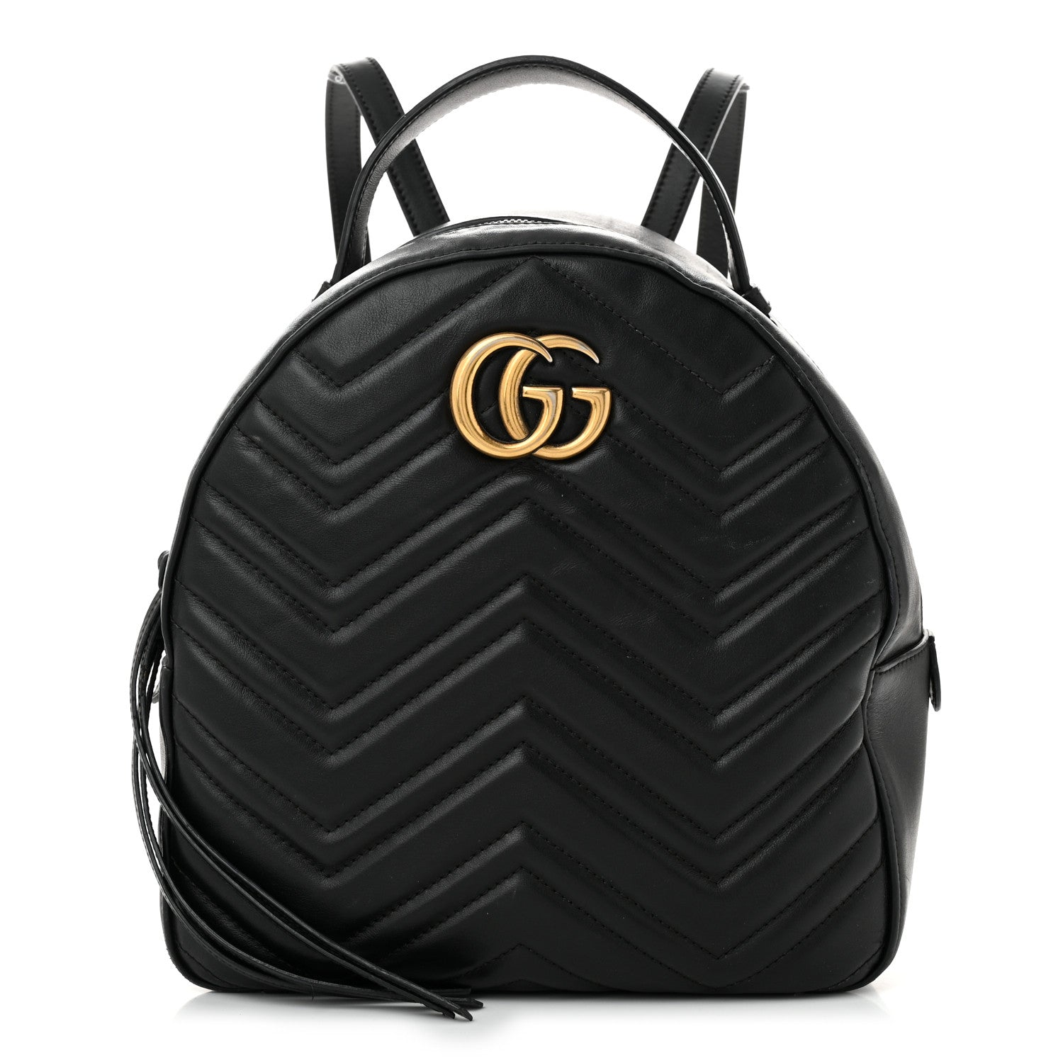 Calfskin Matelasse GG Marmont Dome Backpack Black