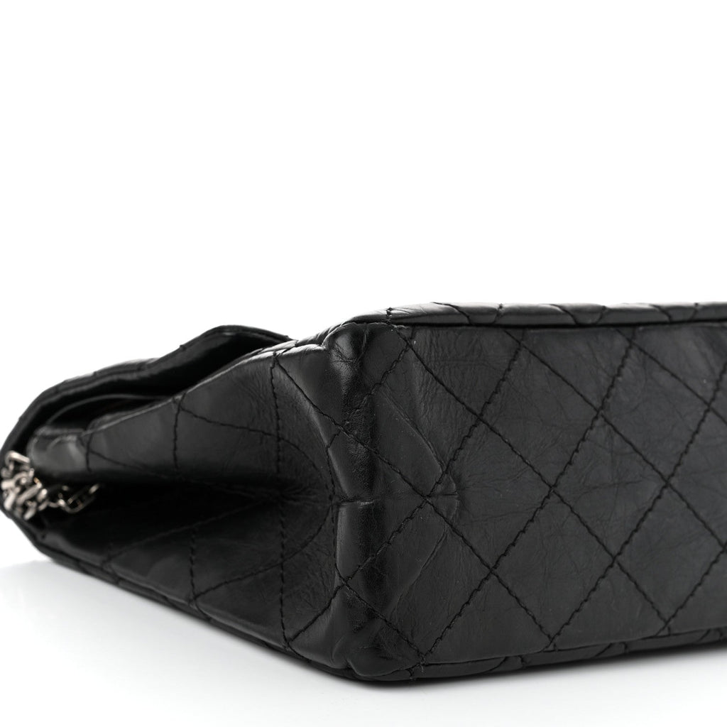 Aged Calfskin Quilted 2.55 Reissue 226 Flap Black