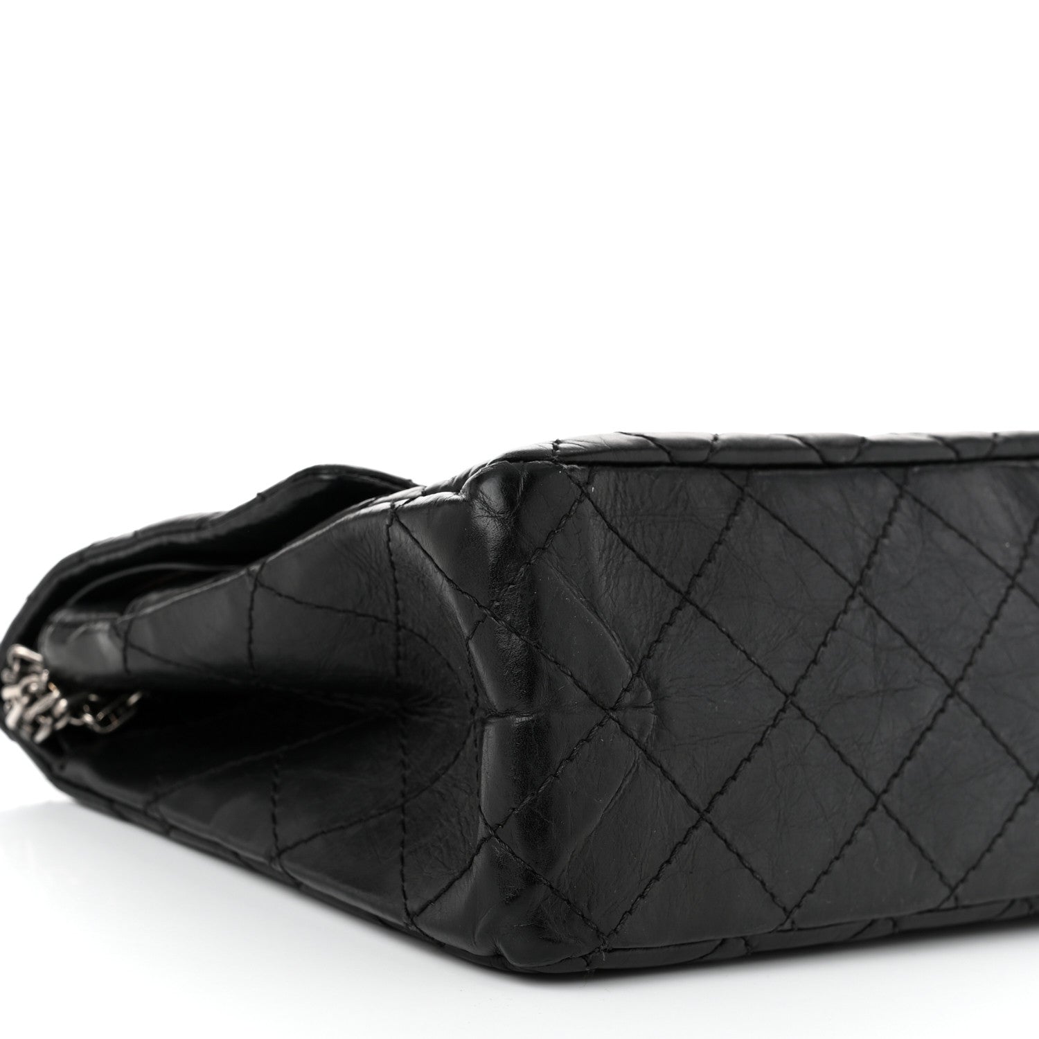 Aged Calfskin Quilted 2.55 Reissue 226 Flap Black