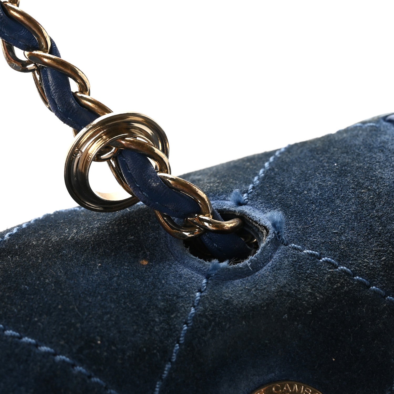 x Pharrell Williams Suede Lambskin XXL Flap Bag Navy