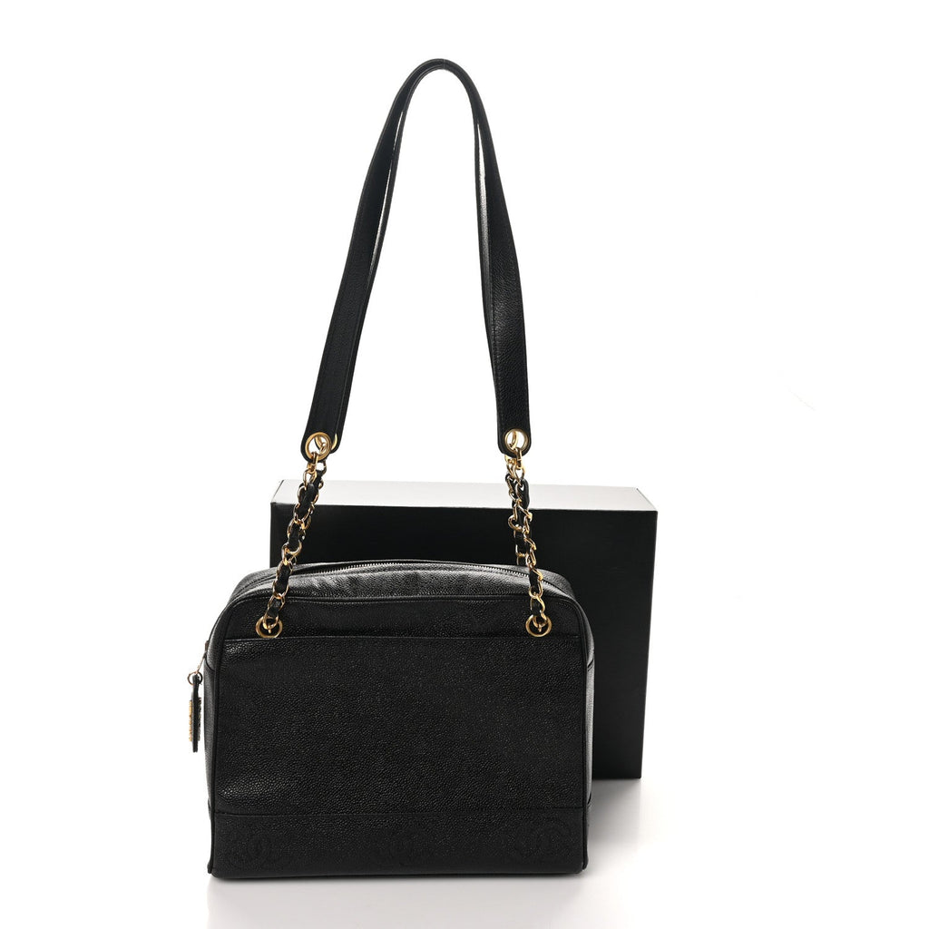 Caviar CC Shoulder Bag Black