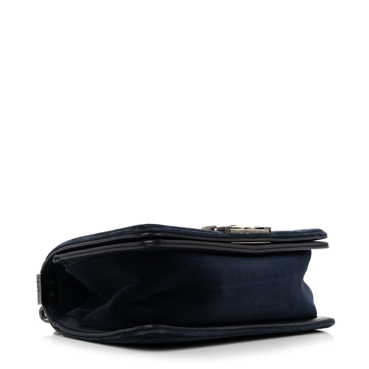 Velvet Quilted Small Boy Flap Blue