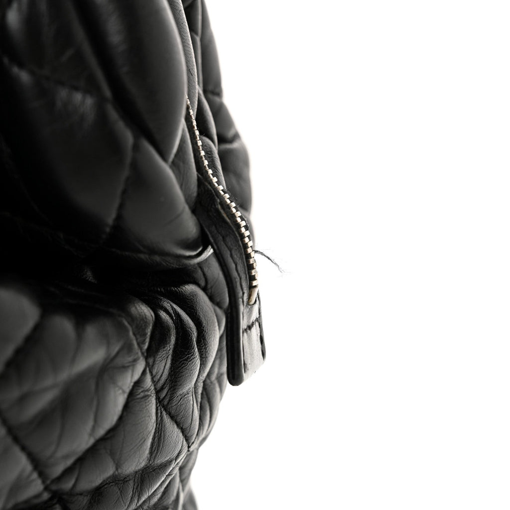 Lambskin Coco Cocoon Bowler Black