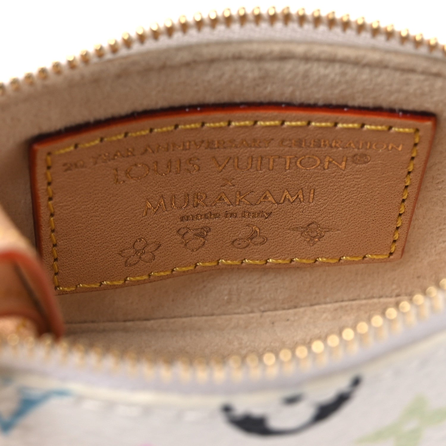 LV x TM Monogram Multicolor Micro Pochette White