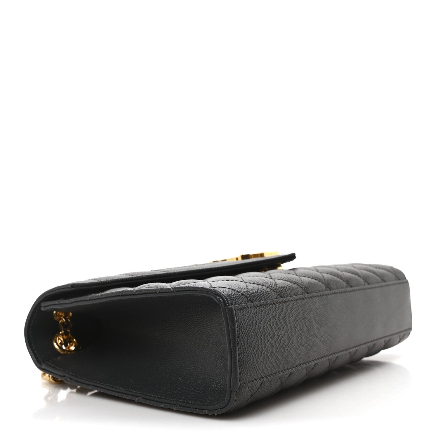Grain De Poudre Textured Mixed Matelasse Triquilt Medium Monogram Satchel Dark Smog