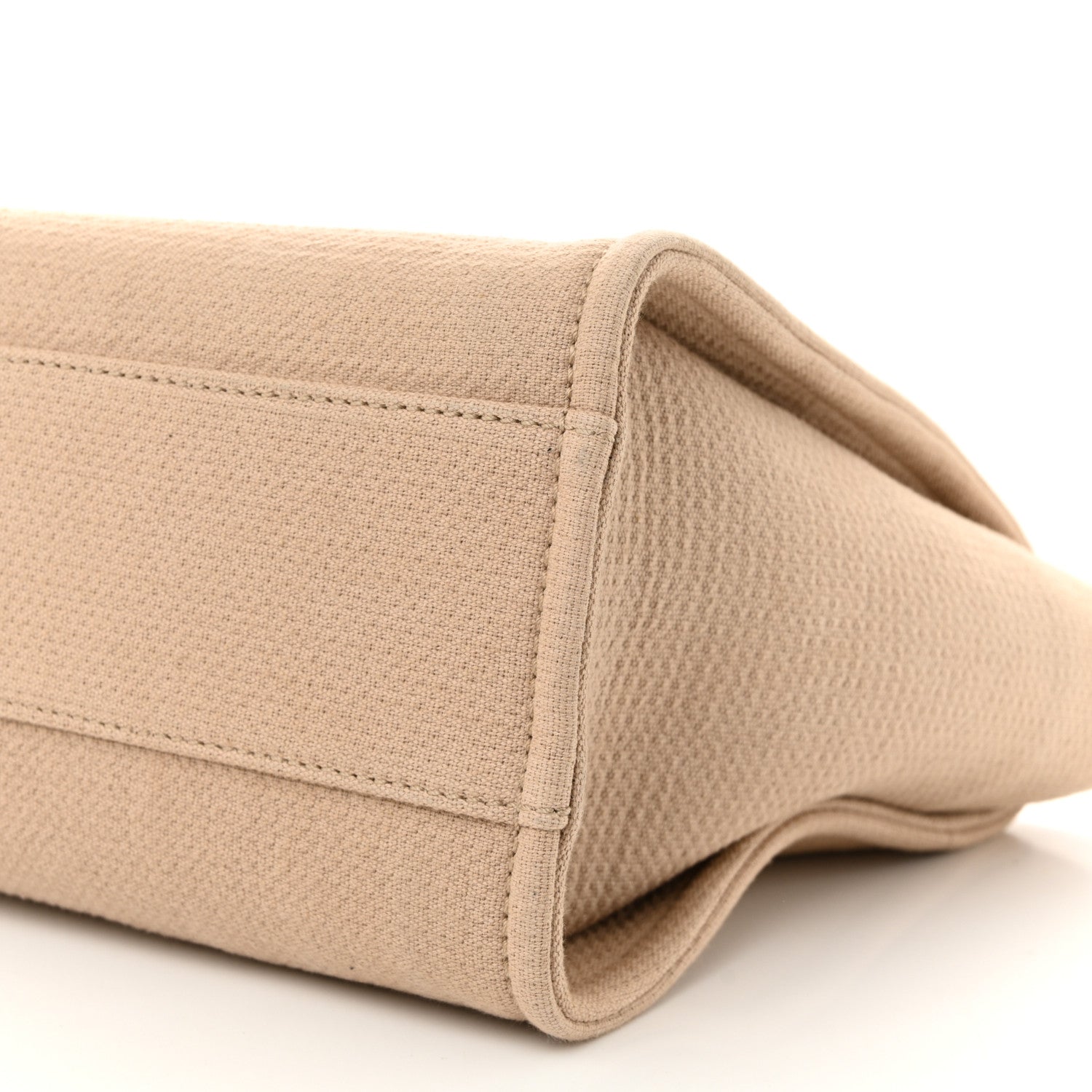 Mixed Fibers Small Deauville Tote Beige