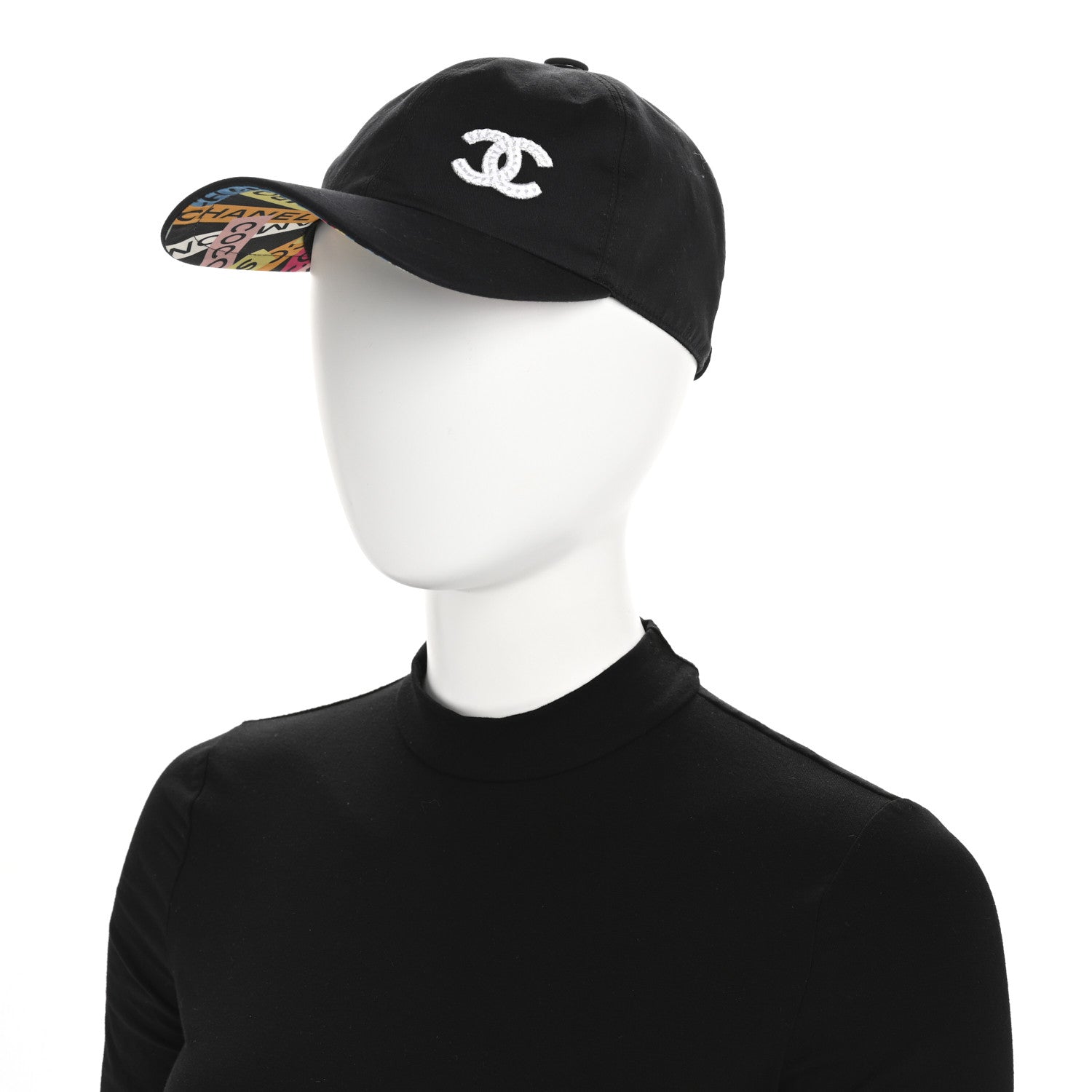 Cotton Sequin CC Cap Hat Black