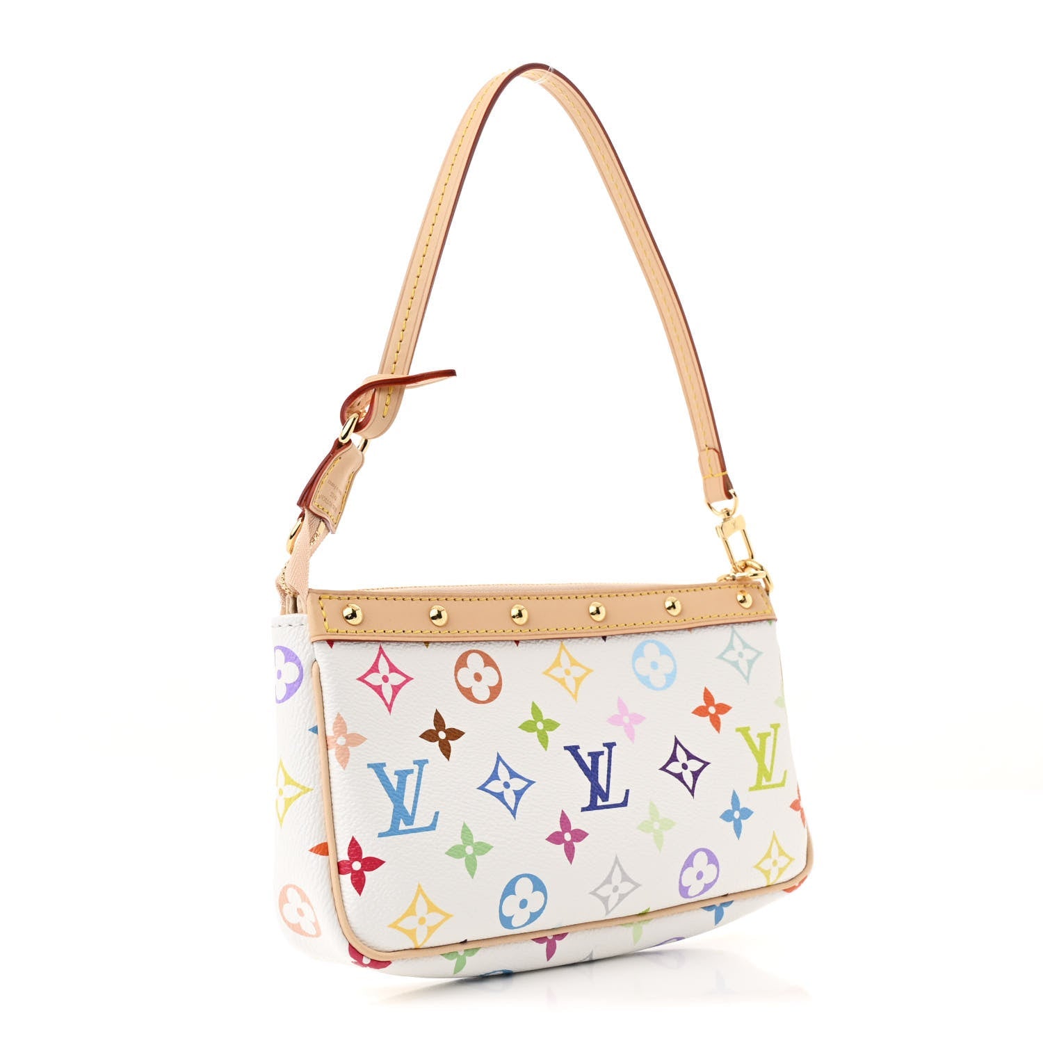 LV X TM Monogram Multicolor Pochette Accessories White