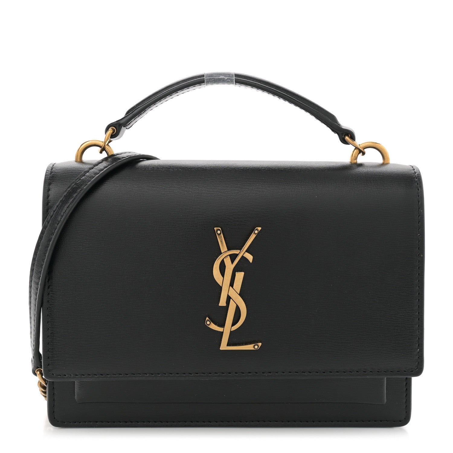 Calfskin Monogram Sunset Chain Wallet Black
