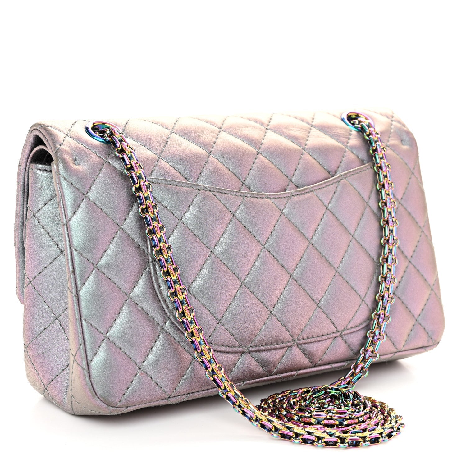 Iridescent Lambskin Quilted 2.55 Reissue 225 Flap Light Purple