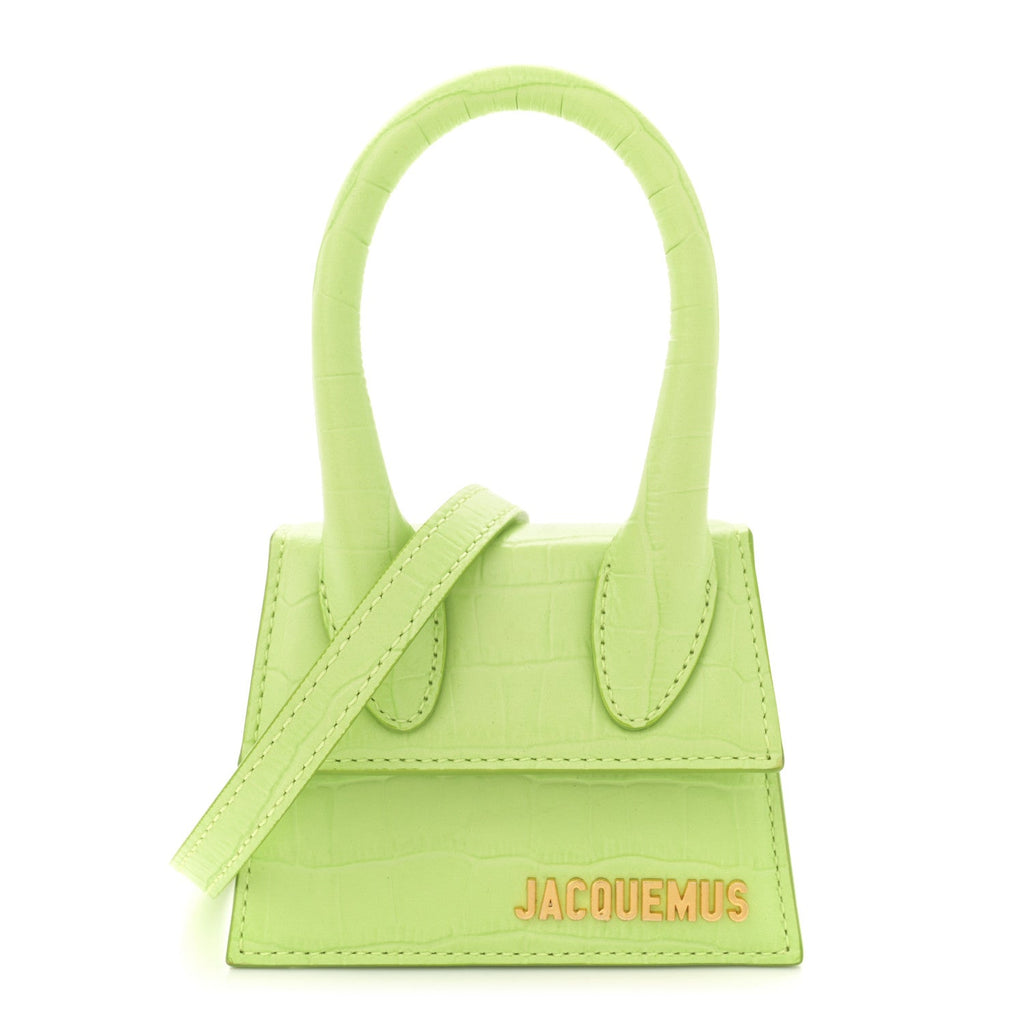 Calfskin Crocodile Embossed Le Chiquito Light Green