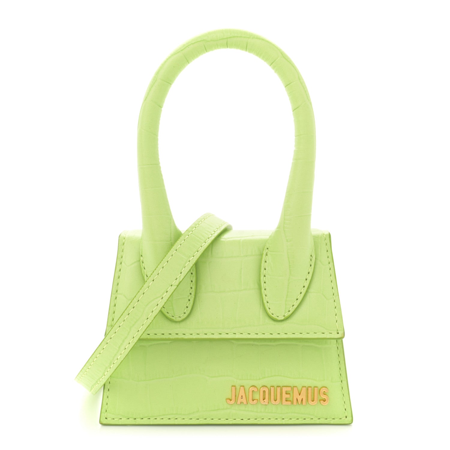 Calfskin Crocodile Embossed Le Chiquito Light Green